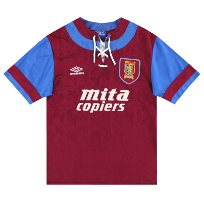 1992-93 Aston Villa Umbro домашняя рубашка M