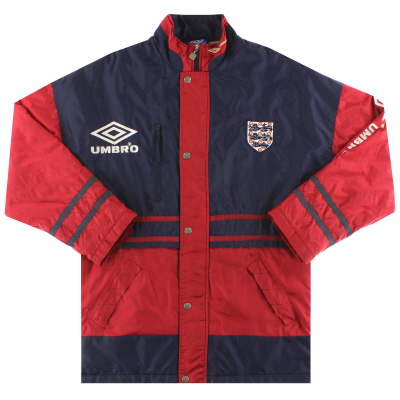 1992-93 Inggris Umbro Padded Bench Coat S