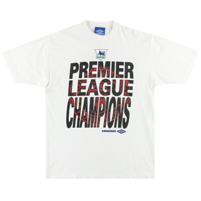 1992-93 T-shirt con grafica "Champions" Manchester United Umbro L