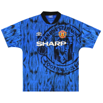 Camiseta de la 1992a equipación Umbro del Manchester United 93-XNUMX * Menta * L