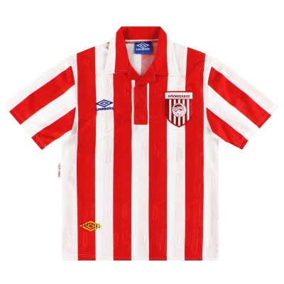 1992-93 올림피아코스 엄브로 홈 셔츠 S