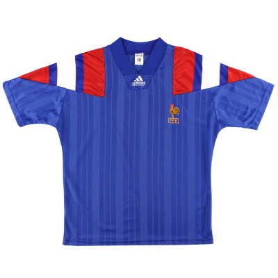 1992-94 Baju Kandang adidas Prancis L / XL