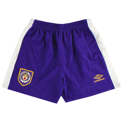 Pantalones cortos de visitante Umbro del Manchester City 1992-94 M