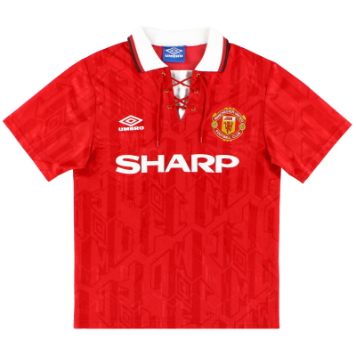 1992-94 Manchester United Maillot Domicile Umbro M.Boys