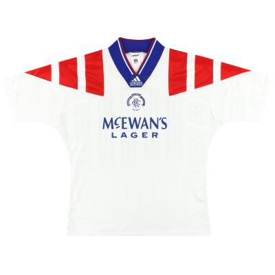 Camiseta adidas de visitante de los Rangers 1992-94 *Mint* M/L