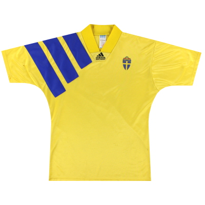 1992-94 Kemeja Kandang adidas Swedia M