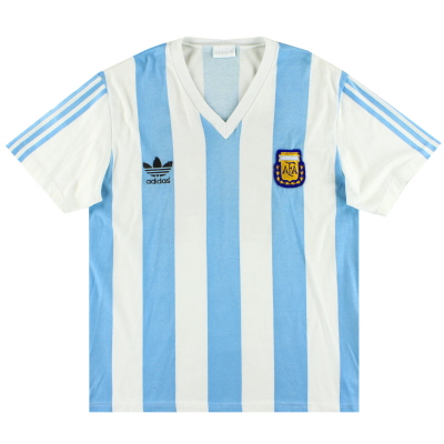 1992 Argentine adidas Match Issue Maillot Domicile #14 (Cagna) contre Pays de Galles M