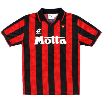 Camiseta de la 1993a equipación del AC Milan Lotto 94-XNUMX M