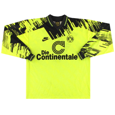 1993-94 Borussia Dortmund Nike Maillot Domicile L / S XL