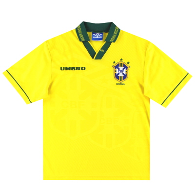 Camiseta de la 1993a equipación de Umbro de Brasil 94-XNUMX M