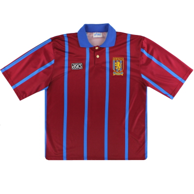 1993-95 Aston Villa Asics Maillot Domicile L