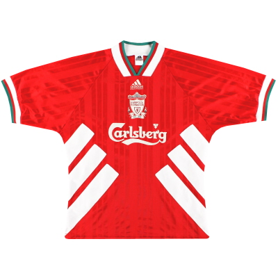 1993-95 Liverpool adidas Kemeja Kandang S