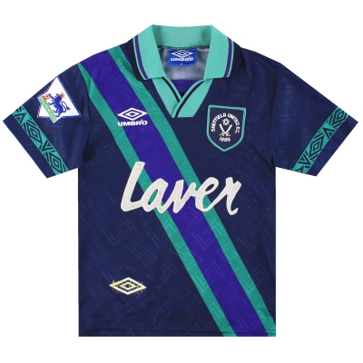 1993-95 Sheffield United Umbro Auswärtstrikot #6 M.Boys