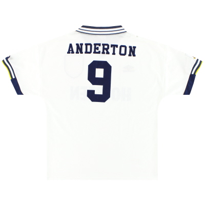 1993-95 Tottenham Umbro Maillot Domicile Anderton #9 L