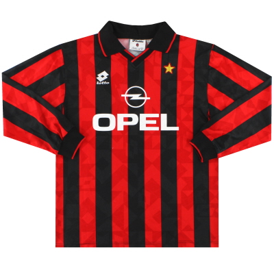 1994-95 AC Milan Lotto Player Issue Home Shirt L/S L
