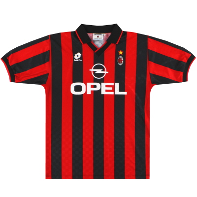 1994-95 AC 밀란 로또 플레이어 이슈 홈 셔츠 L
