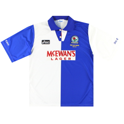 1994-95 블랙번 아식스 '챔피언스' 홈 셔츠 *새 상품* XL