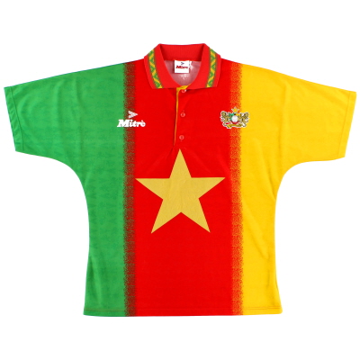 Kameroen Mitre Shirt Thuis 1994-95 L.