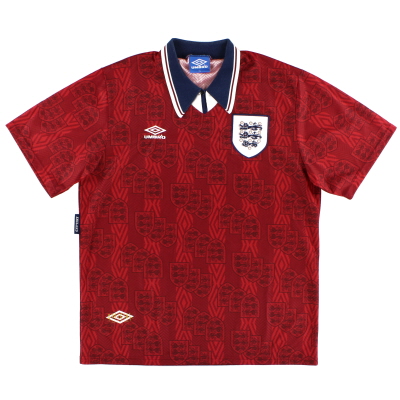 1994-95 Kemeja Inggris Umbro Away L