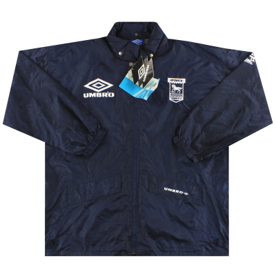 Chaqueta impermeable ligera con capucha Ipswich Umbro 1994-95 *con etiquetas* XXL