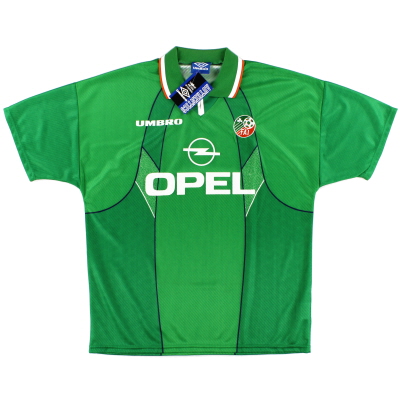Camiseta de la 1994a equipación de Irlanda Umbro 95-XNUMX * con etiquetas * L
