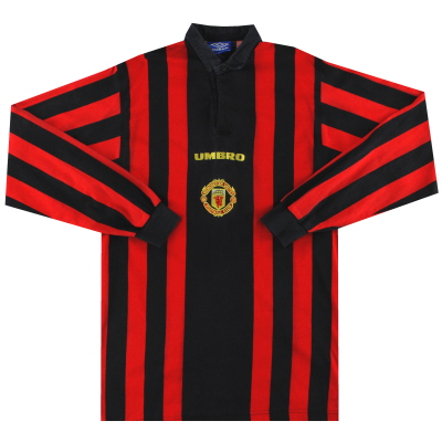 1994-95 Manchester United Polo Shirt L/S M 