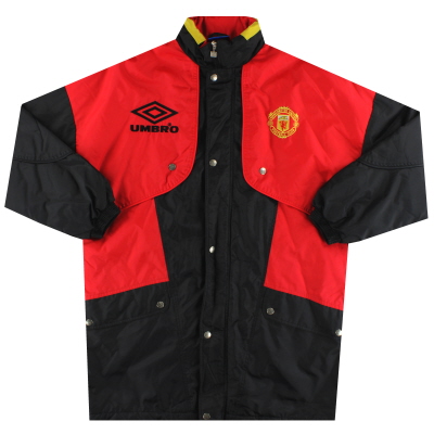 1994-95 Manchester United Umbro Bench Coat * Comme neuf * L