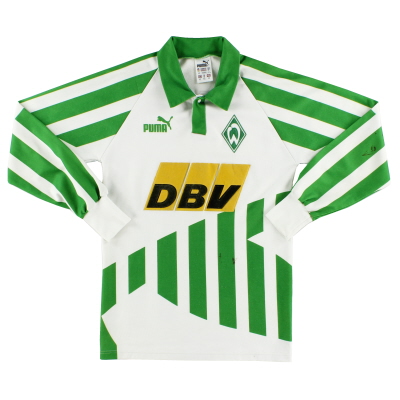 1994-95 Werder Bremen Home Maglia L / S XS