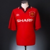 1994-96 Manchester United Home Shirt Hughes #10 L