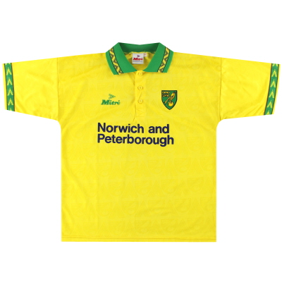 1994-96 Norwich City Mitre Maillot Domicile M