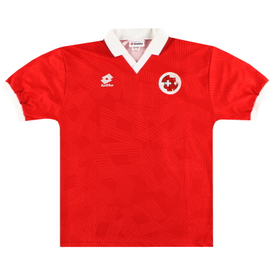 1994-96 Швейцария Лото Матч поношенная домашняя рубашка № 15 XL