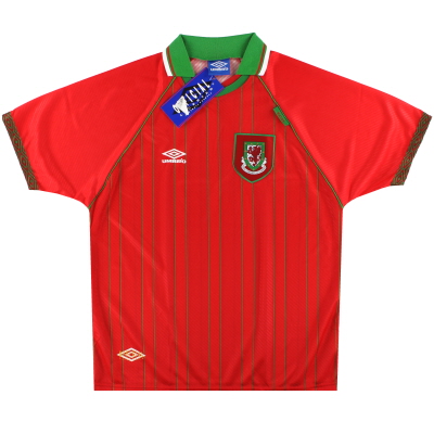 1994-96 Wales Umbro Home Shirt *dengan label* XL