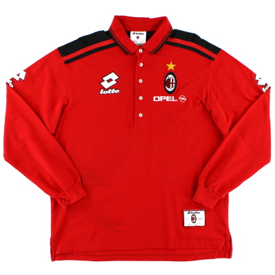 1995-96 AC Milan Lotto Polo Shirt XXL 