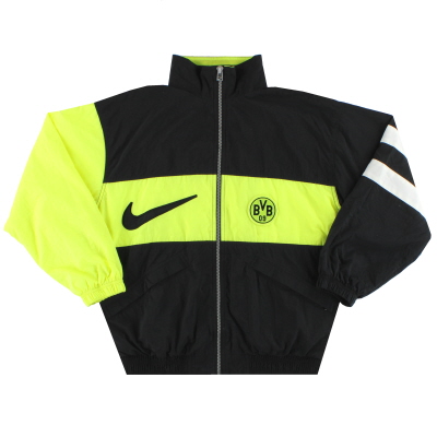 1995-96 Borussia Dortmund Nike Woven Bench Jacket L.Boys 