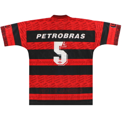 1995-96 Flamengo Umbro Centenary Thuisshirt #5 L