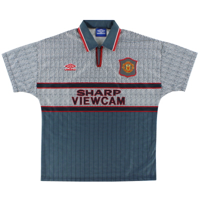 1995-96 Manchester United Umbro Away Shirt L.Boys 