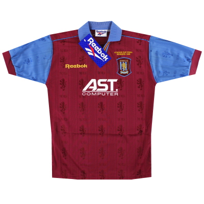 1995-97 Aston Villa Reebok „Cup Winners“ Heimtrikot *mit Etiketten* Y