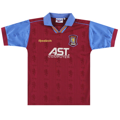 1995-97 Aston Villa Reebok Домашняя футболка L.Boys