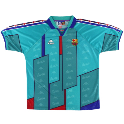 1995-97 Camiseta de la XNUMXa equipación del Barcelona Kappa XL