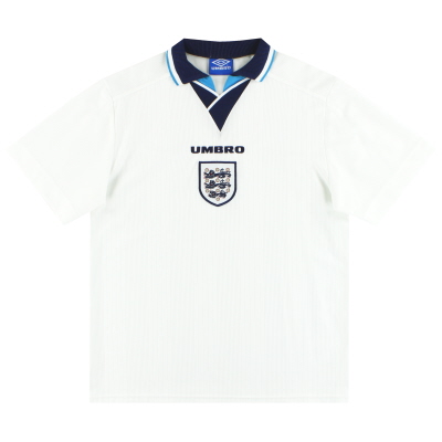 1995-97 England Umbro Home Camisa L