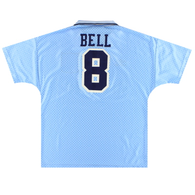 1995-97 Manchester City Umbro Heimtrikot Bell #8 L