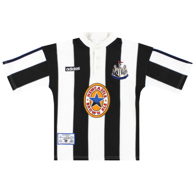 1995-97 Kaos Kandang Adidas Newcastle XS.Anak Laki-Laki