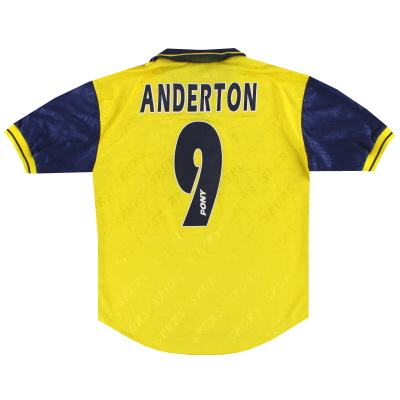 1995-97 Tottenham Pony troisième maillot Anderton # 9 S