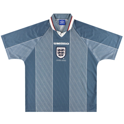 1996-97 Camiseta de la segunda equipación de Umbro de Inglaterra * Mint * XL