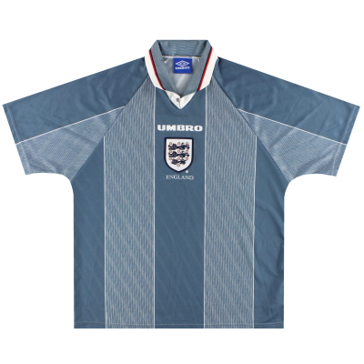 Camiseta de la segunda equipación de Umbro de Inglaterra 1996-97 * Mint * L