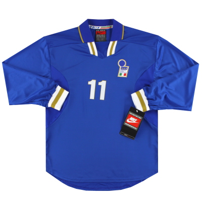 1996-97 이탈리아 나이키 플레이어 이슈 홈 셔츠 #11 *태그 포함* XL