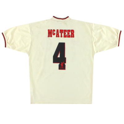 Camiseta de visitante del Liverpool Reebok 1996-97 McAteer # 4 M
