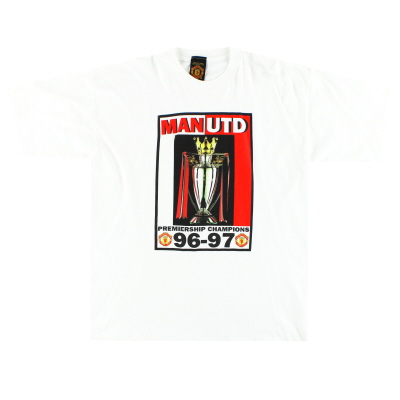 1996-97 Juara Manchester United Kaos Grafis XL