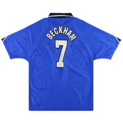1996-97 Manchester United Umbro Third Shirt Beckham #7 L 