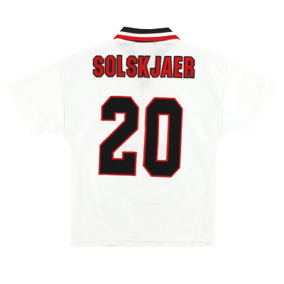 1996-97 Manchester United Umbro Away Shirt Solskjaer #20 L.Boys